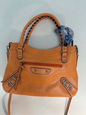 Vintage Fall Pumpkin Orange Buckle bag